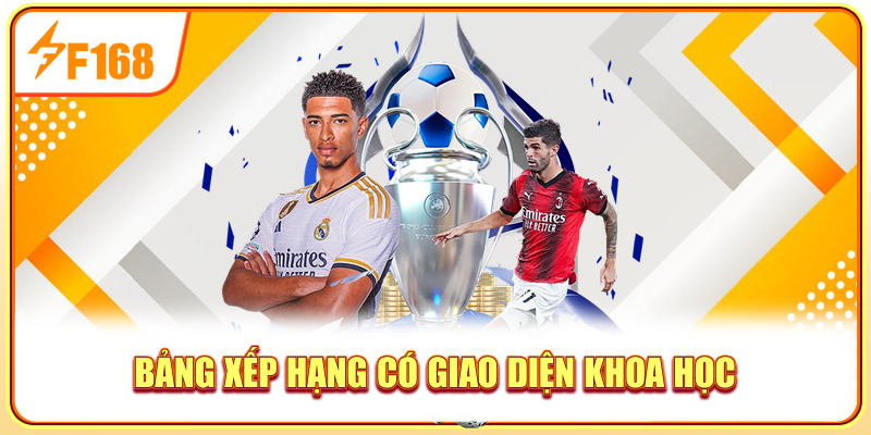 Bảng xếp hạng có giao diện khoa học